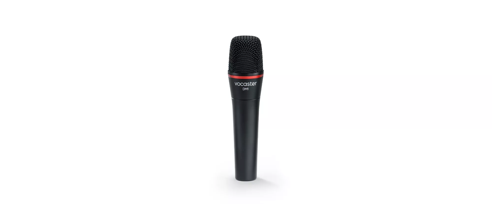 Image of a Vocaster DM1 microphone on a white background