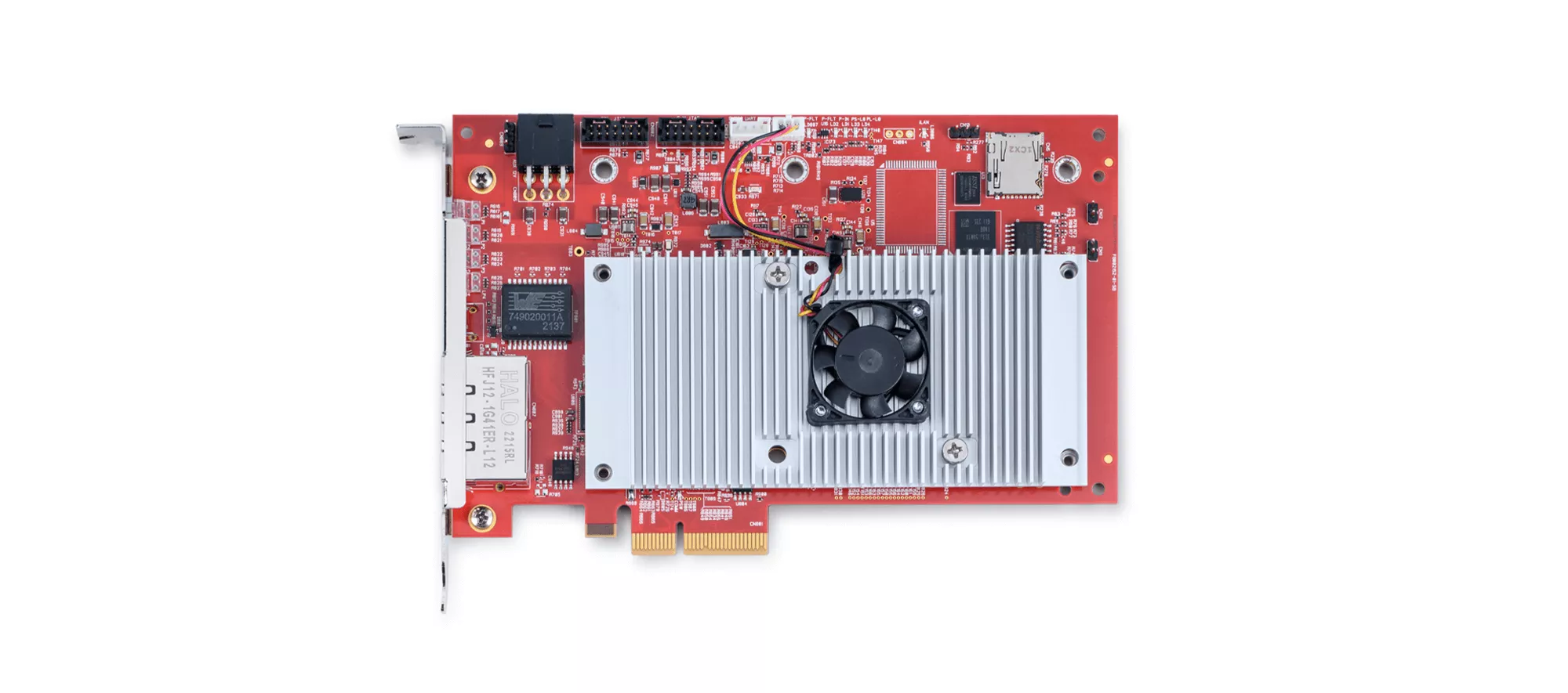 A side on image of the RedNet PCIeNX card
